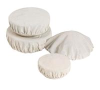 Genérico Bowl Cloth Set - 4 Piece 5.9 Inch Bowl Covers, Stretchable, Reusable, 100% Pure Cotton | Flexible for Sourdough Fermentation, Regulation of the H