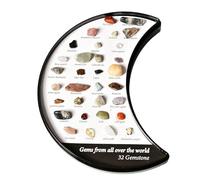 Generico Box Of - Compact 15x8cm Lunar Container, Natural Mineral Structure, Curved Shape Gem Display Organizer | Stone Holder For Meditation Cons