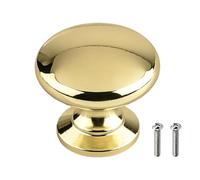 Genérico Brass Cabinet Knobs | Vintage Classic Unlacquered Hardware | Brass Knobs for Dressers | for Drawers, Dresser, Dresser, Wardrobe, Chest, Desk, Nightstand & Home Office