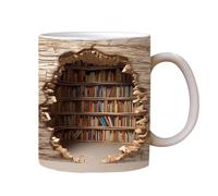 Generico BREATHING CUT - ARTISTIC SHELF WITH ILLUSTRATED DESIGN | Colourful Books Coffee Cups Literature Lovers Drinkware Suitable Reading Corners, and Moments Drinks