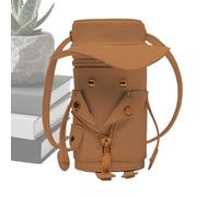 Genérico Bucket Bag | Small Lovely PU Leather Shoulder Bag for Women Sport Camping Evening Wedding Party Prom Girl Bride Engagement, khaki, Consulte la descripción