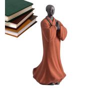Generico Buddha Figurine - Excellent Craftsmanship, Little Monk Figurine Decoration, Monk Decoration | Peaceful Resin Zen Monnk Statue For Car Dashboard Long Tail Spiritual Ornament