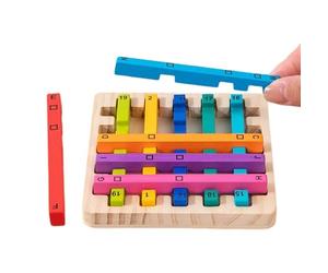Generico Building Bricks With Sticks - 12cm Wooden Stacking Toys | Sustainable Coordinated Stick Set | Early Childhood Sensory Thinking And Development Game