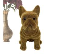 Generico Bulldog Statue | Realistic Home Decoration with Flock - French Bulldog Statue Animal Figures, Indoor Office Garden Christmas Birthday Welcome Gift
