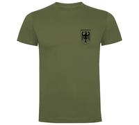 Genérico Bundeswehr T-Shirt for Men - German Military Style in Army Green, 100% Cotton - Sizes S to XXL Available, Army Green, L