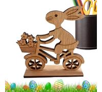 Genérico Bunnies | Easter Statues with Floral | Cyclist Rabbit Table Decorations for Festival - for Desk Office Living Room Bedroom Garden Porch Hallway