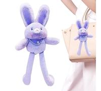 Genérico Bunny Plush | 11" Interactive Easter Bunny, Bunny Pendant with Interchangeable Ears and Paws, Handmade Soft Keychain for Handbags, Interactive Plush Keychain