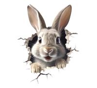 Genérico Bunny Wall Decal - Adhesive Wall Decals | Animal Decor Wall Art | Exquisite And Versatile Cartoon Rabbit Sticker For Window, Living Room