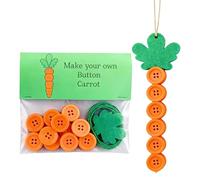 Genérico Button Kits | Easter Bunny Adorable Home Decor - Carrot Button Craft Kits Decorative | for Adults Kids Living Room Bedroom Wall Door