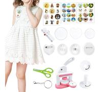 Generico Button Press, Manual Press for Creating Badges and Buttons, DIY Kit and Equipment for Customized, for Creative Projects, Decoration and Classroom Teaching