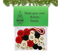 Genérico Buttons Kits - Snowman Decoration Kit With Handmade Buttons For Christmas Tree | Festive Felt Craft Set, Hanging Decoration Kit
