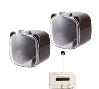 Generico Cable Clips for Wall 2 Pieces Hook Anti-Humidity Plug | With Transparent Cover Dustproof Adhesive No Traces Wall Hooks For Kitchen Bedroom Hotel School Home Office