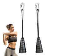 Genérico Cable Machine Accessory, 2X Tricep Training Pull Down with Carabiners, Pulley Exercise Machine Accessories Gym Accessory Pair