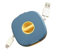 Genérico Cable Manager - with Phone Holder and Storage 2 in 1 - USB Cable Manager to Tidy - for Electronic USB Headphones Portable Travel Office Work, blue, Consulte la descripción, See description