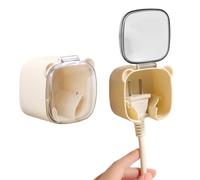 Genérico Cable Ties for the Wall - 2 Pieces Organizer Without Drill - with Transparent Cover, Adhesive, No Fingerprints, Cable Ties, for Bathroom, Bedroom, Hotel, School