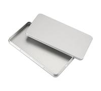 Generico Calcane Box Silver Metal Storage Box | Multi-Use Pill Case | Sturdy Organizer with Lid | Currency Pill for Home, Camping, Travel