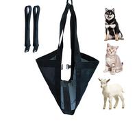 Generico Calf Weigh Harness - Black Mesh 24x16 Inch, Dog Nail Cutting Hammock, 2 Removable Strips, Heavy Duty Lifting Aid for Small Animals | by Assiste