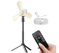 Genérico Camping Ceiling Fan | Rechargeable Light 3600 mAh with Remote Control, Outdoor Arbor Fan | For Home, Bedroom, Residence, Work, Garage, Patio, Porch, Gazebo, Pergola