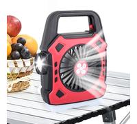 Generico Camping Fans for Tents - Rechargeable Cooling Device, Camping Fan with Light | For Camper Van Rv Outdoor Travel Car Beach Home Truck