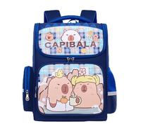 Genérico Capibara Backpack | Children's Cartoon Backpack | Waterproof Large Capacity with Compartment for Early Childhood Girls School Travel Camping, Sapphire, Consulte la descripción, See