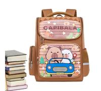 Genérico Capibara Backpack for Girls | Adorable Capibara Backpack, Large Capacity Waterproof School Bag for Boys and Girls, for Preschool, Kindergarten, Camping, Travel and Shopping, brown, Consulte