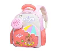 Generico Capibara Backpack for Large School, Cute School Bag - Shoulder Bag for Bottle Book Stationery Pocket Kindergarten Travel Snack, red, Please refer to the description, Please refer to