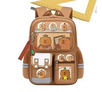 Generico Capibara High Capacity Waterproof Multi Pockets Backpack Capibara | Cartoon School Travel Casual Hiking Birthday Outings Gift, M, Please refer to the description, Please refer to description