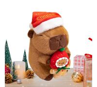 Generico Capibara Soft Toy - Christmas Capibara Doll - Relaxing Plush Toy with Di | For Children Holidays Car Bedroom Sofa Living Room Study Travel Kindergarten Sleeping