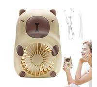 Genérico Capybara Fan - Capybara USB Mini Air Coader | Portable Travel Fan | Animal Shaped Cooling Device, 3-Way Rechargeable Circulator, Table Mate