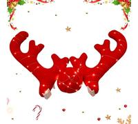 Genérico Car Antlers | Automatic Christmas Decoration with Reindeer Antlers - Car Kit with Christmas Decoration Elk Antlers, Holiday Accessories for Trucks and Cars