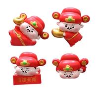 Generico Car Dashboard Decorations - 4 Pieces Figurine of the God a - Figurines Decoration for Computer Monitors | for Laptop Home Bedroom TV Men Office Room Computer