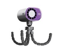 Genérico Car Fan | 199 Speeds Octopus Design with LED Display - USB-C Charging 360 Degrees Adjustable | for Kids Students Summer Travel Beach Kitchen Bedroom Cart