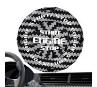 Generico Car Start Button Protective Cover, Carbon Fiber Adhesive | Anti Start Button Protective Cover | for Modification, Preventive Maintenance, Drivers and Enthusiasts