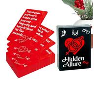 Genérico Card Games for Adult Couples, 50 Pieces Portable Toys Romantic Intimate Fun | Games for Couples Nights, Holidays, Birthday, Home, Travel and Dating