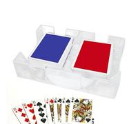 Genérico Card Tray: Double Deck Stand with Rotating Design, Sturdy and Practical Playing Card Organizer | Poker Table Accessory for Kids Adult Game Night Fi