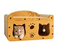 Generico Cardboard House for Cats, Multifunctional Non-Slip Interactive Toy with Ball, Scratching Board for Cats | Indoor and Outdoor Family Moments Living Room Travel