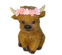 Generico Carina Highland - 8 x 14 x 13 cm Decorations | Cute Highlands Figurine | Cute Western Theme Rustic Outdoor Decorations For Growing Ornament
