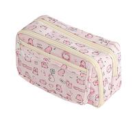 Generico Case A - Student Zipper Storage Bag, Flexible Design by Capybara Ultra Soft, Long Lasting School Supply Organizer, Cute aff Bag, pink, riferimento alla descrizione, Please refer to