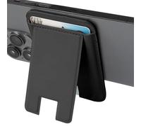 Generico Case for with Card Holder - Magnetic PU Leather Card Holder with Stand | PowerBank with LCD Display for Smartphone, for Credit Desk, Black, Fare riferimento alla descrizione, Please refer to