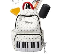 Genérico Casual Backpack | Large Capacity School Backpack with Piano Print, Executive Business Briefcase Bag, for Daily Use, College, Laptop, Plane, Hiking, white, Consulte la descripción, See