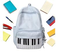 Generico Casual Backpack Piano Print Large Capacity School Bag Casual College Backpack for Students University Laptop Office Airplane Hiking, blue, Fare riferimento alla descrizione, Please refer to