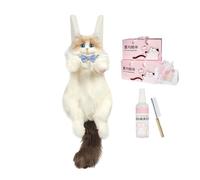 Genérico Cat Backpack | with Removable Strap, Realistic Cat Design, for School, Work, Office, Travel, Weekend, Excursion, Picnic, Daily Shopping, Blue, Consulte la descripción, See description