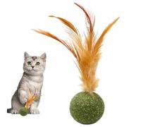 Generico Cat Balls - 10 x 3 cm | Chews for Cats with Tail | Kitten Lickable | Energy Ball for Physical Activity Mental Stimulation Open Hunting Anti-Boredom Hygiene
