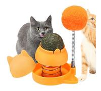 Generico Cat Balls, Cat Ball Toy Safe Rotating Cat Ball with Spring Ball for Wall, Cat Licking Bubbles Cat Tooth Cleaning Toy