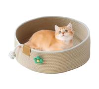 Genérico Cat Bed Basket - Washable Cotton Rope | Anti-scratch Pet Bed | Scratching Mat for Dogs or Cats, Indoor or Car