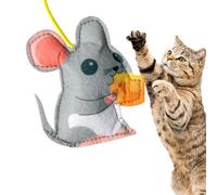 Generico Cat Brain Teaser Toy,Retractable Cat Door Toy - Automatic Interactive Cat Door Toy with Elastic Rope for Indoor Cat Door Toy