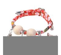 Genérico Cat Collars | Cedar Bead Collar & Kitten Bell | Adjustable Collar with Buckle for Walks & Home Sizes S M L Medium Small Breeds