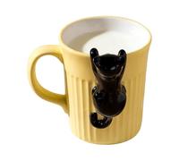 Genérico Cat Cup - Glasses with Aesthetic and Comfortable Handle, Cute Tea Cups with Cats for Women | The Comfortable Handle Ensures a Secure Grip, While Its Aesthetic and Fun Design Agre
