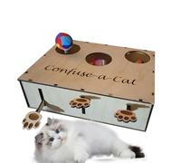 Generico Cat Hunting Box - Wooden Cat Puzzle | Natural Interactive Game, Funny Puzzle for Cat Owners, Pet Friendly Toy for Dogs and Cats