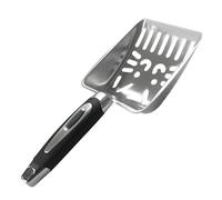 Generico Cat Poop Scooper - Stainless Steel Shovel, Heavy Duty Cleaning Holder with Deep Bucket, Rustproof Metal Alloy, Ergonomic Long Reach Grip, for Kitten Pet Chicken Coop Sanitation